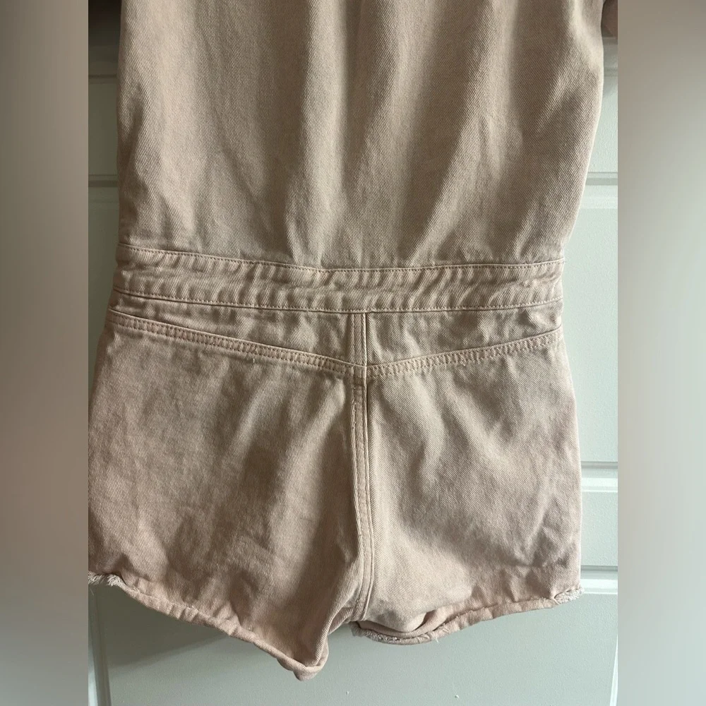 SADIE & SAGE Sweet Pea Pink Denim Romper - Picture 5 of 7